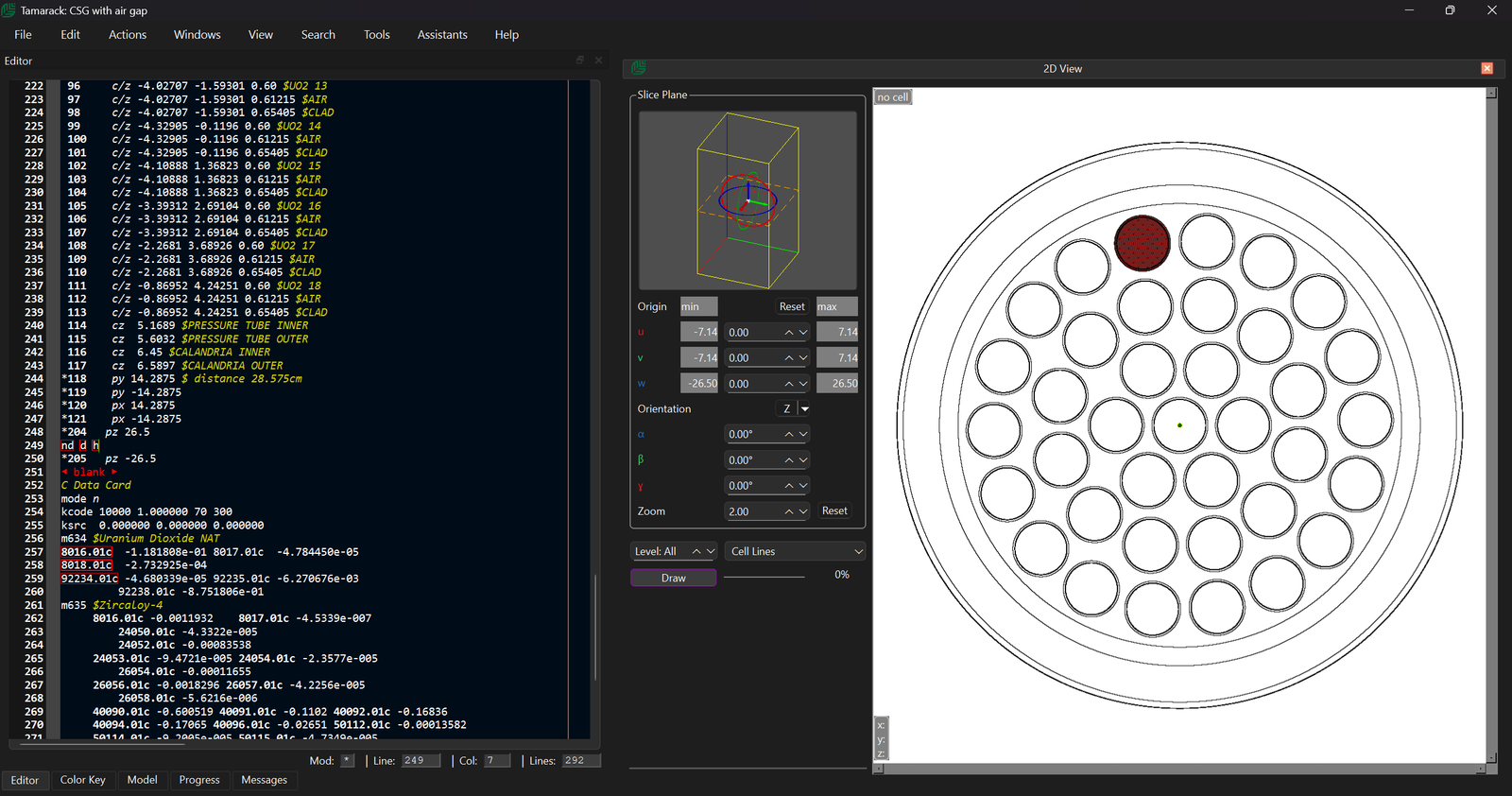 MCNP input creation