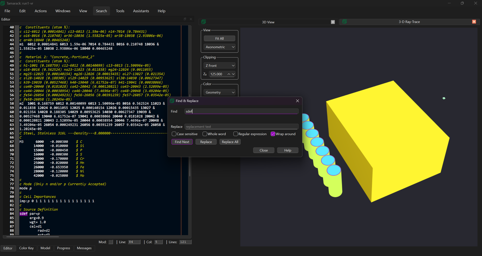 MCNP input creation