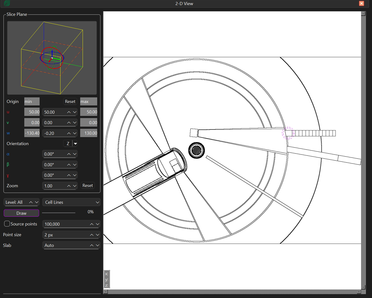 2-D geometry visualisation