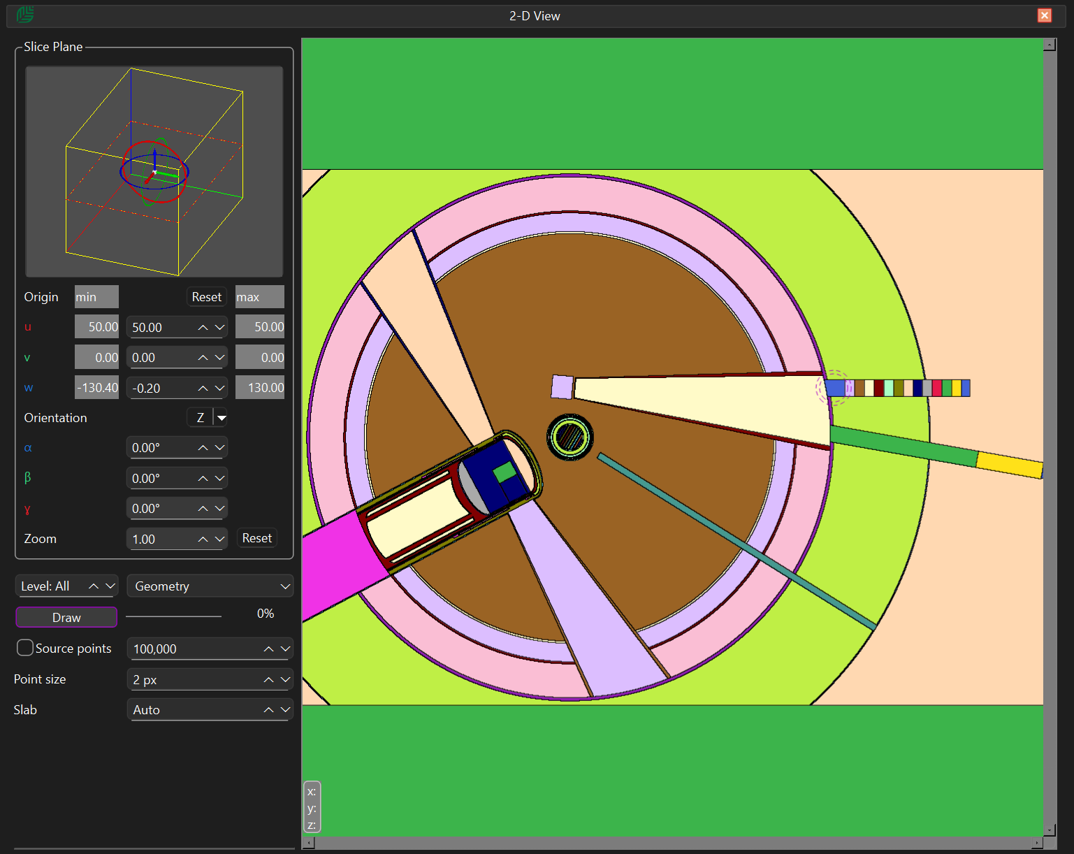 2-D geometry visualisation