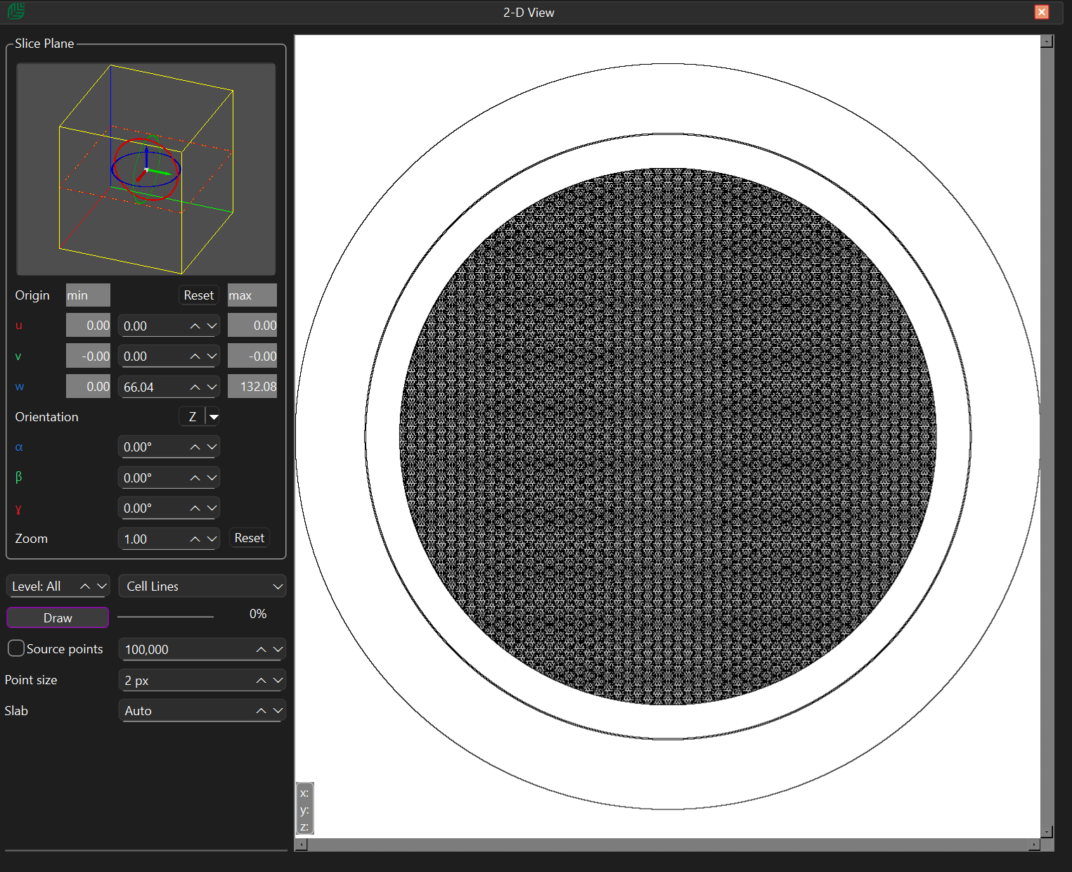 2-D geometry visualisation