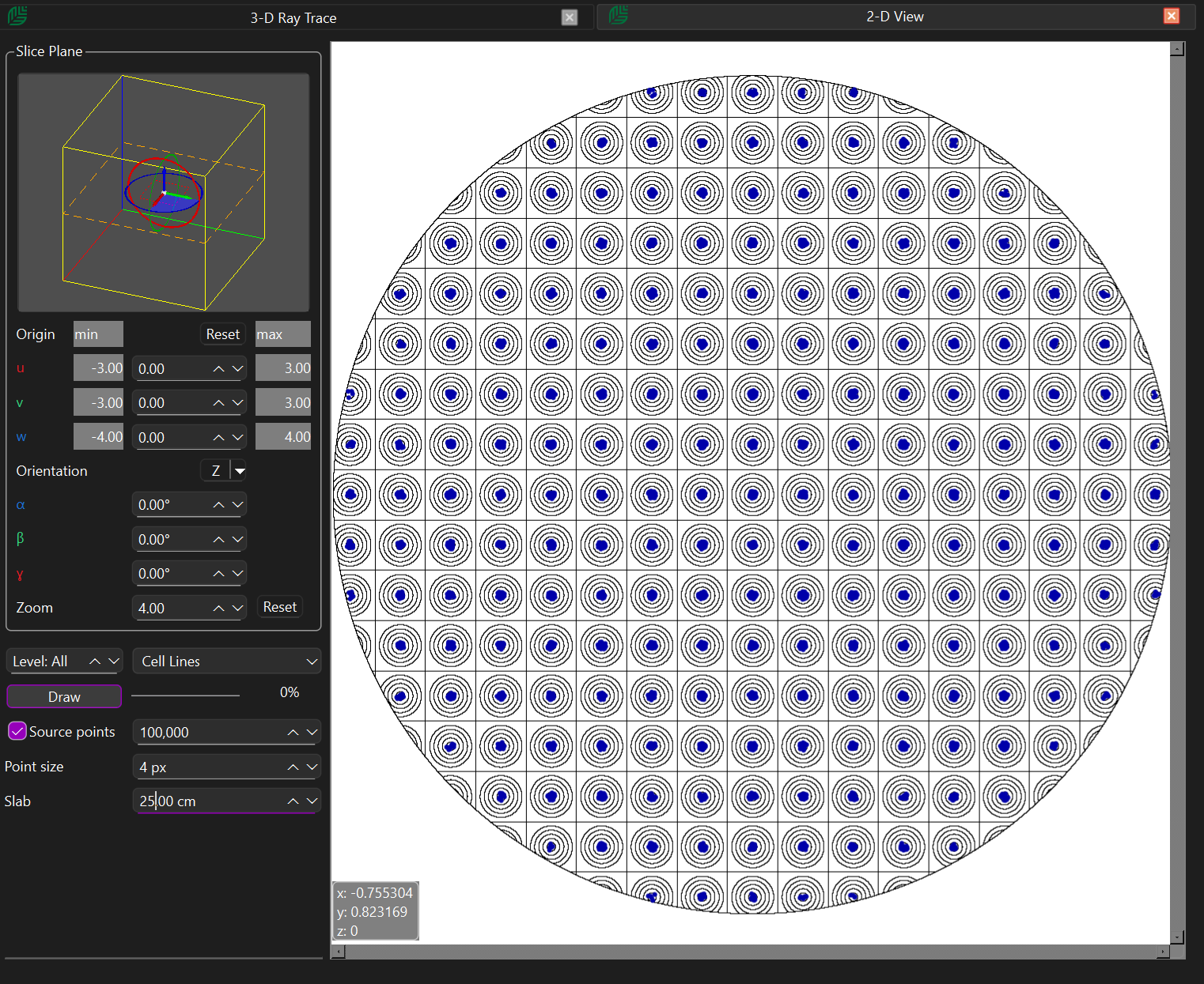 2-D geometry visualisation